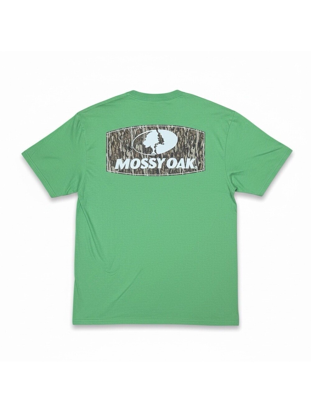 Men's Mossy Oak Green Classic Logo Camo Oval Graphic Tee Solid Size M NWT Casual
